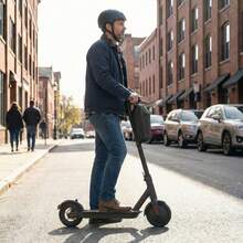 3L Large Capacity Electric Scooter Front Bag - Adjustable Waterproof Bag Suitable For Electric Scooters And Bicycles, With 4 Hook And Loop Straps And Zipper Safety Design - Black - View 4