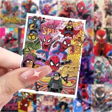 Marvel 63 piezas Pegatinas de arte dibujado a mano de  , paquetes de collage populares de , pegatinas de colección de fans para decoración de dormitorio infantil. Decoración de fiesta temática, regalo del Día del Niño. - Multicolor - Ver 4