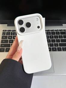 液态硅胶三层全包覆软橡胶手机壳，防震保护套，带防刮超细纤维内衬，兼容 17、17 Air、17 Pro、17 Pro Max、13、11、16 Pro Max、15、14 Plus、12 - 純白 - 查看 3