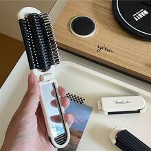 1pc White Foldable Comb With Built-In Mirror, Portable Travel Hair Brush, Easy Storage, Gift For Women, Hair Brush, Hair Clip, Hairdressing Tool, Hair Care Products And Accessories, Travel Essentials, Back To School, Holiday - Multicolor - View 5