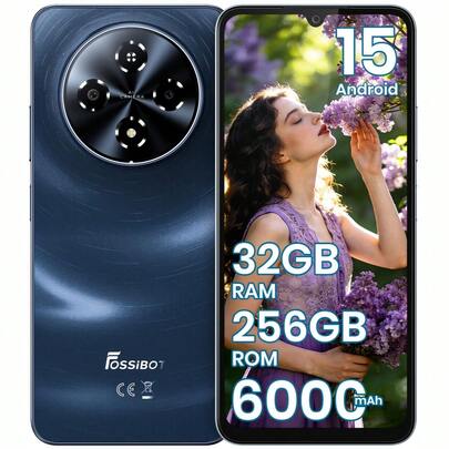  FOSSiBOT S5 Pro Android 15 Cellphone, 32GB+256GB/2TB Mobile Phone, 6.88" HD Smartphone, 6000mAh Battery Smartphones,50MP+8MP Phones,Gemini Al Cell Phone 2026 Starry Night Black