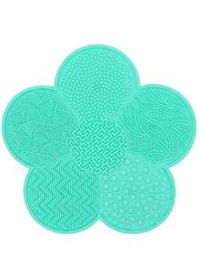 Silicone Makeup Brush Cleaning Mat, Flower Shaped, Makeup Brush Cleaner With Suction Cup, Portable Brush Washing Tool, Valentine's Day Birthday Party Gift - Solid Color - View 17