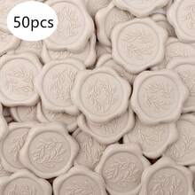 25/50/100张橄榄枝/迷迭香图案自粘蜡封贴纸，非常适合用于礼品包装、婚礼请柬、情人节、圣诞节等场合。 - 蠟標 - 查看 13