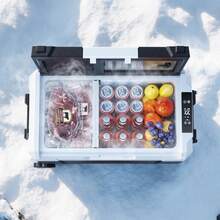 Car Refrigerator, DC 12/24V AC100-240V Compressor Electric Cooler, -4°F To 68°F Truck Refrigerator With APP Control, Wheels & Dual Zone, 37 QT Cars Cooler For RVs, Boats, Camping, Fishing - 35L - View 10