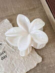 3个/套，8厘米/3.15英寸渐变花朵设计发夹，渐变粉色、渐变黄色和仿珍珠白，适合女性，优雅简约，百搭，适合日常、派对、工作装扮、返校季、校园配饰、发夹、学生用品、假日装扮、夏季发饰、沙滩发夹、度假夏季沙滩发夹 - 彩色 - 查看 4