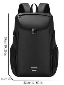 1pc High-Quality Large Capacity PU Leather Backpack, Adjustable Shoulder Straps, Suitable For School, Travel, Fits Luggage Handle - Multiple Colors - View 12