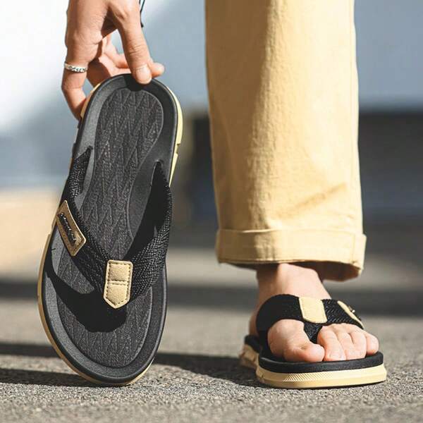 Chanclas casuales duraderas para hombres, sandalias suaves antideslizantes para playa/exterior