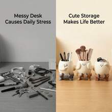 This Smiling Face Planter Pot Is The New Darling For Desktop Organization! It Can Be Used To Plant Succulents Or Hold Pens, Turning Clutter Into Neatness. - 1PC - View 3