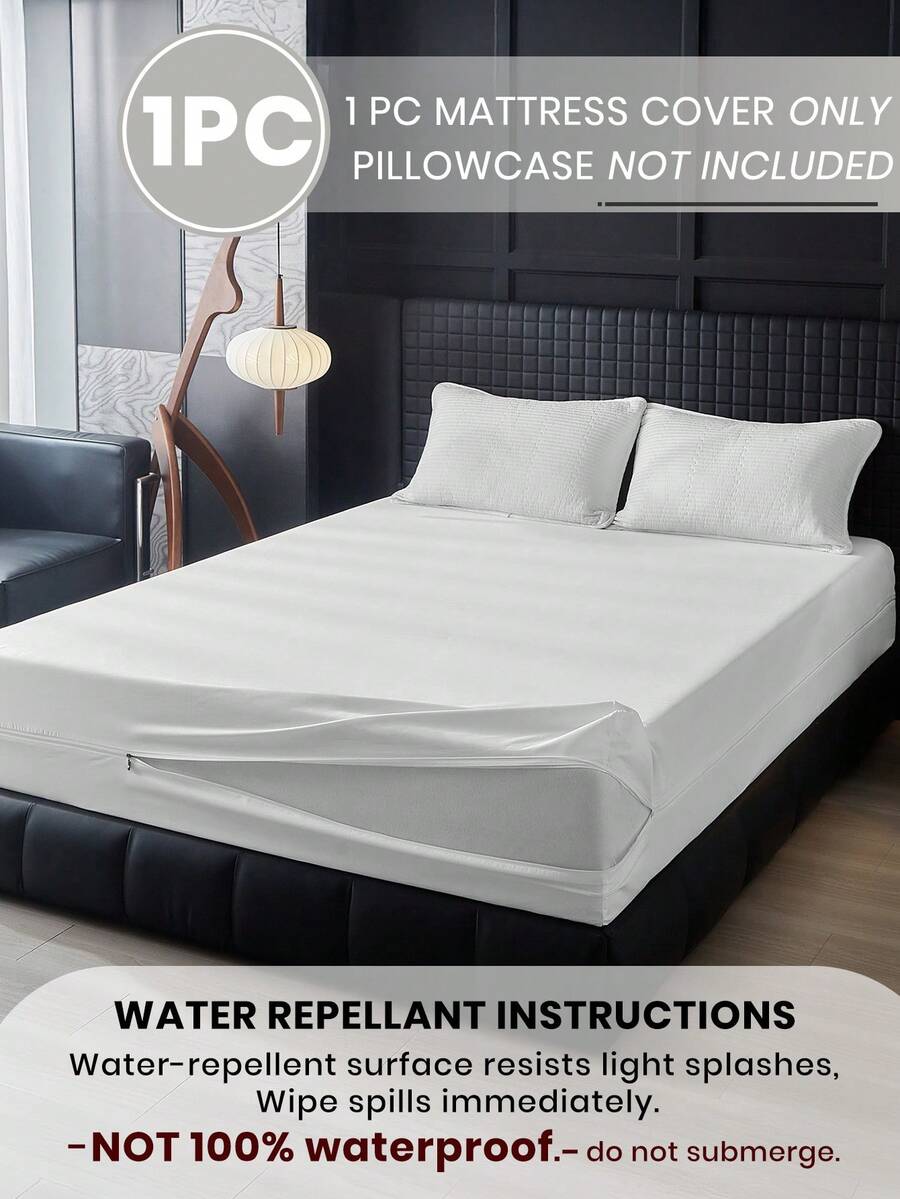 1 Stück wasserdichter 6-seitiger Reißverschluss Matratzenschoner, passend für 9-12 Zoll dicke Matratzen für Einzelbett, Doppelbett, Queensize, Kingsize, atmungsaktiv & leise, maschinenwaschbar, hypoallergen, hochwertige Matratzenhülle, ideales Zuhause-Geschenk, perfektes Urlaubsgeschenk