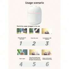 Humidificador de aire portátil en forma de gota de 220ml alimentado por USB y difusor de aceites esenciales, para uso en coche y hogar, adecuado para oficina y hogar - Mist - Ver 10