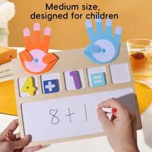 Montessori Math Board Toy - Double-Sided Finger Counting Number Tracing Board Number Blocks Wooden Math Manipulatives For Ages 3-6 Preschool Classroom Homeschool Educational Games - As Pic - View 5