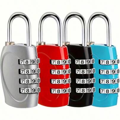 1 pieza Candado de combinación de 3 dígitos, candado para gimnasio, equipaje, taquilla, dormitorio, gabinete, candado de viaje duradero para proteger tus artículos, entrada de contraseña sin llave, disponible en varios colores