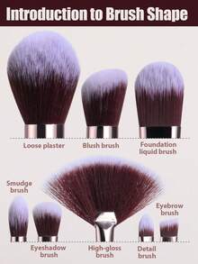 BS-MALL High Cost-Effective Beginner's 14pcs Makeup Brush Set, 8pcs Pink Makeup Brushes + 6pcs High-Quality Makeup Sponges - Pink - View 3