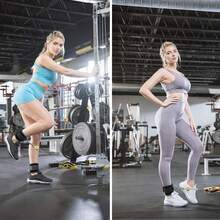 Ankle Straps Ankle Resistance Bands Wrist Cuffs Padded Straps Adjustable Fitness Glute Kickback D-Ring For Cable Machine Gym Foot Leg Training Brace Support 1 Pair - 黑色 - 查看 6