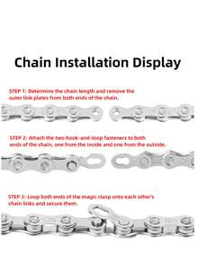 VXM Mountain Bike Chain 8/9/10/11/12 Speed, Road Bike & Folding Bike 27S 33S Single Speed Derailleur Chain - Multicolor - View 9
