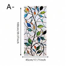 1/5 piezas Película de ventana de vidrio esmerilado vintage y colorida, pegatina de ventana extraíble, decoración geométrica estética para el baño - Filtro de color geométrico - Ver 12
