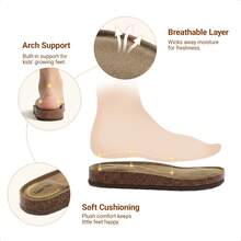 Girls Boys Slides For Kids Non-Slip With Adjustable Straps For Indoor & Outdoor Toddler Little Kid/Big Kid - 粉色 - 查看 4