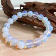 蛋白石串珠手链，男女皆宜，象征爱与希望，完美礼物 - 多色 - 查看 2