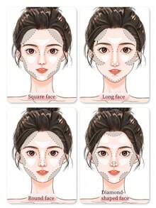 1支多功能化妆刷，奢华水钻三角高光刷，鼻部轮廓刷，小巧便携，柔软刷毛，优雅礼品 - 彩色 - 查看 7