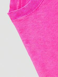 Love Yourz Jermaine Cole Quote Graphic Water Washed T-Shirts, Round Short Sleeved Tees, Summer Street T-Shirts, Holiday Gifts - 玫紅色 - 查看 3