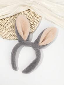 1个时尚卡通可爱复活节毛绒兔子耳朵发箍，动物头饰发饰 - 彩色 - 查看 7