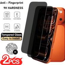 2片装隐私防窥钢化玻璃屏幕保护膜，适用于苹果16E、13、16、16 Pro Max、14、15 Pro Max、17、17 Pro、17 Pro Max - 黑色 - 查看 35