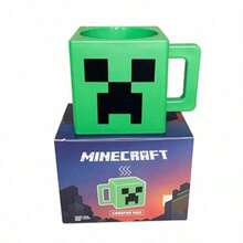Minecraft 1 pieza Taza de cerámica con diseño temático de 290ml, diseños de Creeper/Steve/TNT/Cerdo/Enderman, taza de café/té creativa de merchandising de juegos de dibujos animados - Multicolor - Ver 10