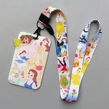 1pc Disney Cartoon Student Campus Meal Card Holder,  Long Lanyard ID Card Case, ID Badge Holder, Subway/Bus Pass Holder, Campus Card Holder, Kindergarten Card Holder, Back To School Student ID Card Holder [Lanyard+Clip], Card Holder Set + Lanyard, Campus Photo Frame, Student Stationery Meal Card, Bus Card - BX Card Set - View 5