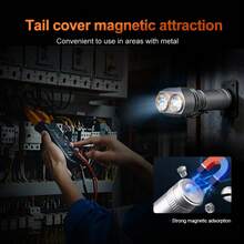 6支超亮迷你LED手电筒，USB充电多功能手电筒，强力户外露营应急灯 - 6*LED - 查看 8