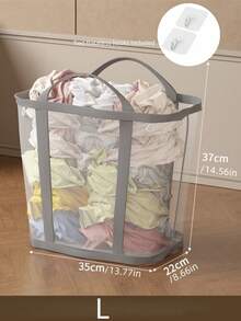 1pc Durable Foldable Laundry Basket, Supermarket Shopping Bag, Outdoor Travel Bag, Mesh Pop-Up Laundry Hamper With Reinforced Handle, Suitable For Laundry, Bathroom, Dorm Or Travel - Multicolor - View 8
