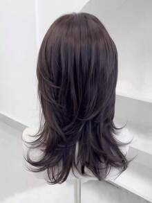 Japanese Style High-Level Jellyfish Head Straight Wig, Short Clavicle-Length Natural Air-Dried Wig, Full Head JK Japanese Style Wig - Dark Brown - View 10