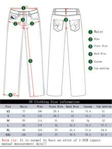 Quần jeans ống rộng dáng suông họa tiết kẻ caro jacquard mới của ONE.DINY dành cho mùa xuân/hè, kiểu dáng vintage Mỹ, chất liệu denim bạc màu và có tua rua. - Màu xanh lam - Xem 8