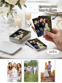 Custom Photo Playing Cards,Personalized Playing Cards With Your Design,Custom Printed Card Deck,Wedding Playing Cards,Unique Gift - Multicolor - View 1