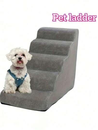 Pet Stairs, Suitable For Cats And Dogs, 1/2/3/4/5 Steps, Can Be Used As Bed Ramps, Non-Slip And Durable, Removable And Washable, Suitable For Sofas And Beds. Ideal For Injured, Elderly Pets And Those With Joint Pain. Best-Selling Product.