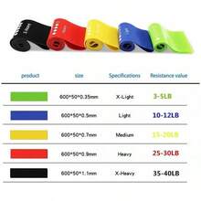 Set Of 5 Resistance Loop Bands Exercise, Color-Coded Strength Training Bands With Carry Bag And Instruction Guide, Home Gym & On--Go Workouts - 1 - View 5