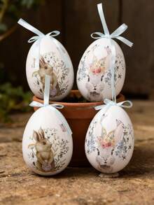 12/24 Quả Trứng Phục Sinh Treo Trang Trí, Hình Thỏ Hoạt Hình, Trang Trí Tiệc Gia Đình, Đồ Trang Trí Hình Trứng Nhiều Màu Sắc, Trang Trí Phong Cách Cổ Điển Mùa Xuân, Trang Trí Nhà Mùa Xuân, Trứng Giả, Tuyệt Vời Cho Trang Trí Lễ Phục Sinh, Đồ Trang Trí Hình Trứng Nhiều Màu Sắc, Đồ Trang Trí Cây Mùa Xuân Phong Cách Nông Trại, Vật Trang Trí Giỏ Quà. - Xem 8