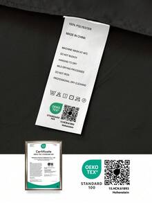 蜜月印花被套套装（2件套=1个被套+1个枕套；3件套=1个被套+2个枕套） - 涤纶绒面料，白色底黑色波点图案，枕套不含被芯（不含被芯），柔软透气，抗皱 - 适用于单人床、双人床、大号双人床、特大号双人床的家庭和宿舍，通过Oeko-Tex认证 - 彩色 - 查看 9