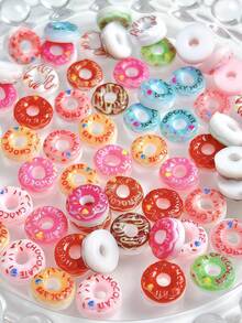 50 chiếc cây kẹo hoạt hình mini 9mm bằng nhựa resin, đồ trang trí thủ công - Mặt phẳng nhiều màu sắc, thích hợp cho sổ lưu niệm, nghệ thuật làm móng và trang trí đám cưới, phụ kiện thủ công chủ đề thực phẩm đa dạng. - Nhiều màu - Xem 4