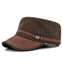 1pc Men's FS Star Embroidery Flat Top Baseball Cap, Adjustable Outdoor Sun Protection Casual Hat, Suitable For Spring, Autumn, Travel, Beach, Party,Summer,Holiday - Multicolor - View 5
