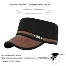 1pc Men's FS Star Embroidery Flat Top Baseball Cap, Adjustable Outdoor Sun Protection Casual Hat, Suitable For Spring, Autumn, Travel, Beach, Party,Summer,Holiday - Multicolor - View 2