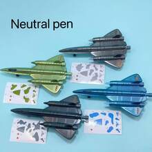 Airplane Model Neutral Pen, Cool Appearance, Smooth Writing, Suitable For Birthday Gifts, Student Signature Pens, 0.5mm Retractable, With Stickers For Decoration, School Supplies, Exquisite Stationery, Applicable For Study And Office - Airplane Model Pen - View 3