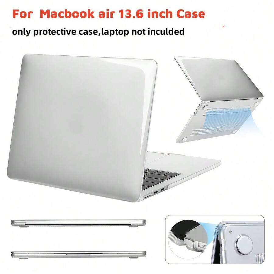 Funda protectora transparente compatible con Apple Air/Pro de 13.3 pulgadas A2337 A2179 A1932 (2018-2021 M1) ultra delgada - Ver 1