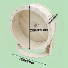 Hamster Silent Running Wheel, Wooden Exercise Wheel, Quiet Activity Wheel, Pet Toy, Suitable For Hamsters, Gerbils And Small Animals - Multicolor - View 4