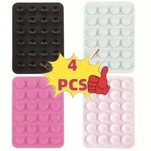 6pcs/5pcs/4pcs/3pcs Silicone Grip Phone Suction Cup Holder Set, Compatible With All Phones: Adhesive Phone Grip For Selfie And Video, Suitable For Shower And Wall Mount, Gift For Friends, Halloween Gift - Multicolor - View 23