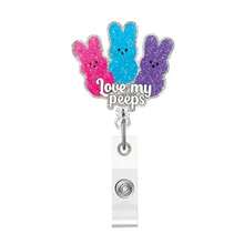 Easter Badge Reels With Alligator Clip Funny ID Badge Holders Cute Bunny Badge Reel Designs Retractable Bow Shape Easter Badge Holder For Nursing Medical Students Nurse Name Accessories For Work - 復活節 989 - 查看 1