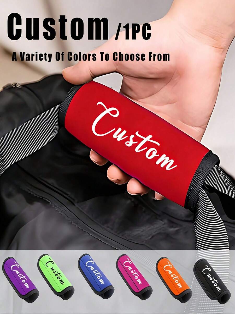 Custom Luggage Handle Wrap With Name, Personalized Luggage Handle Wraps For Suitcase, Customizable Handle Wrap, Luggage Wrap, Birthday Gifts, Fashion, Friend - Multicolor - View 1