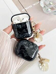 1pc Black Shell Texture TPU Shockproof Protective Case For AirPods Pro 2 Wireless Bluetooth Earphones - Multicolor - View 2