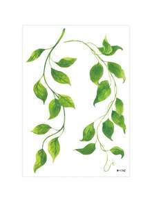 1 Sheet Leaf Vine Temporary Tattoo Stickers For Women, Waterproof Long-Lasting, Roses And Floral Designs, Spring&Summer Decoration Additions, Delicate And Exquisite, Suitable For Arms, Wrists, Insteps, Collarbones, Backs, Fake Tattoos - MultiWarna - View 19