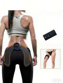 AXH. 臀部训练器、臀部按摩器、肌肉刺激器、EMS疗法、腹肌训练器 - 黑色 - 查看 3