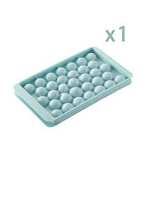 33-Cavity Ice Ball Maker Mold With Lid, Ice Cube Tray For Cocktail, Whiskey, Soda, Beer Chilling - Blue - View 12